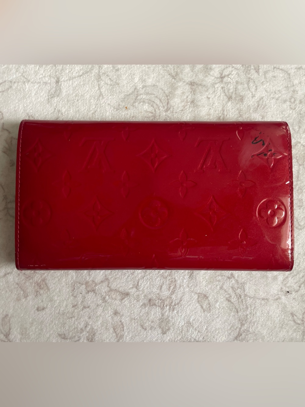 Louis Vuitton Red Patent Vernis Monogram Long Wallet - with COA - Picture 3 of 12